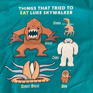 Disney Parks Exclusive Star Wars Things That Tried to Eat Luke Skywalker T-Shirt